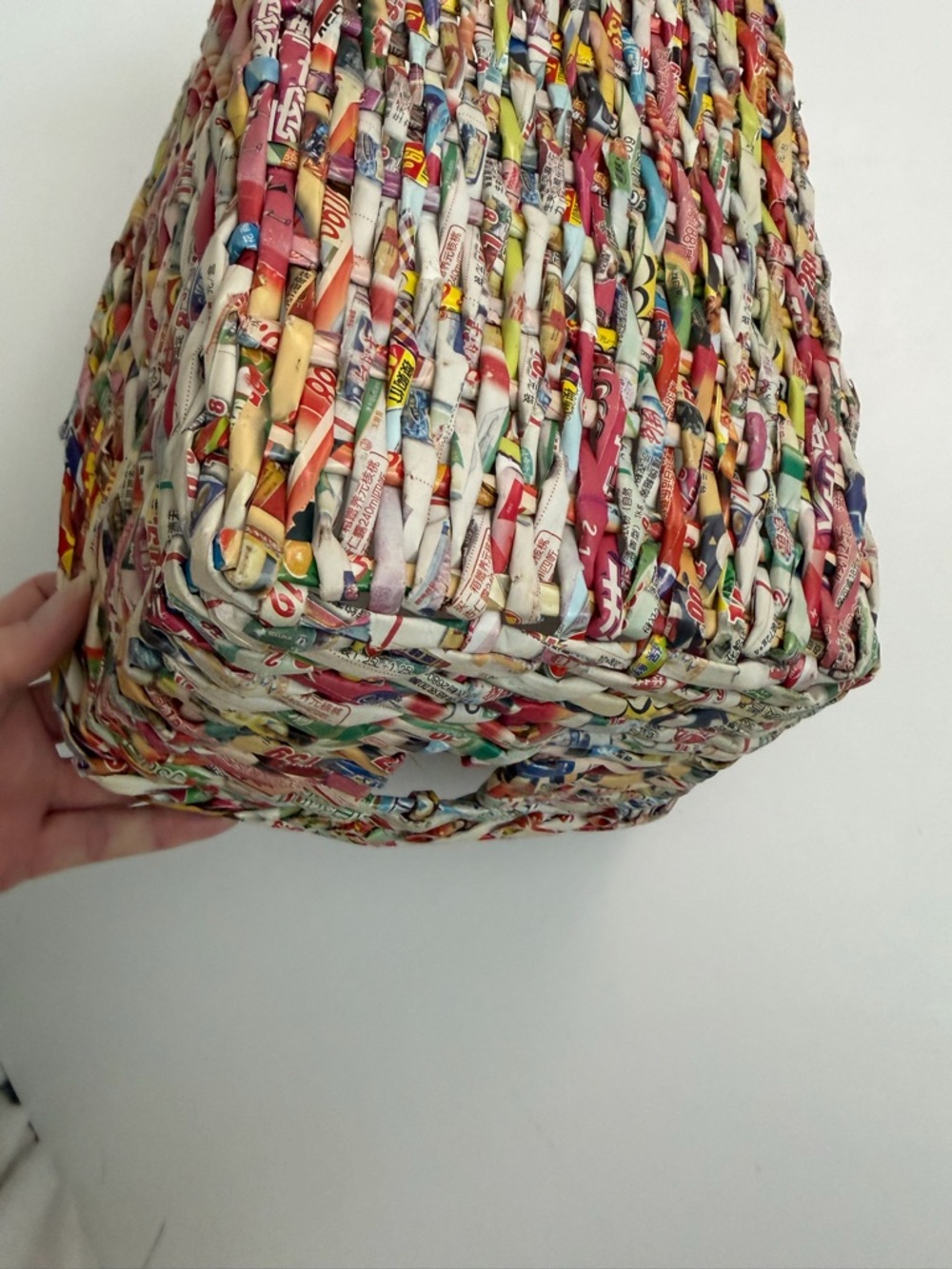 Handwoven Paper Basket Storage Organization Desk Recycled Eco Friendly Medium - Picture 10 of 12